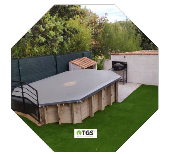 Pose de gazon synthétique Gaillac 50 mm